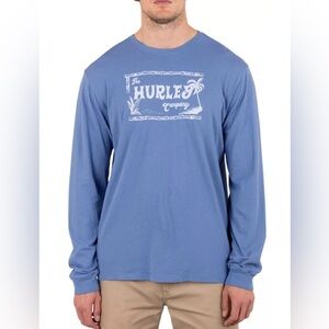 Hurley Men’s Everyday Naturals Long Sleeve T-Shirt - Size XL - Blue - NEW W Tags